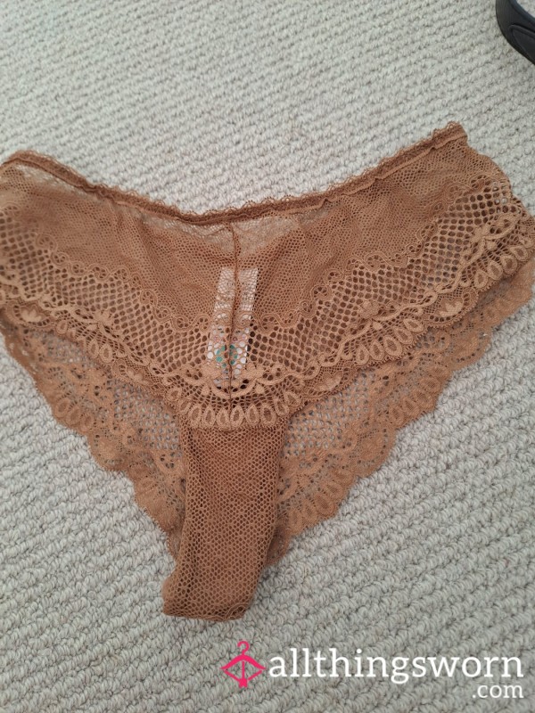 Well-worn Brown Lace Panty