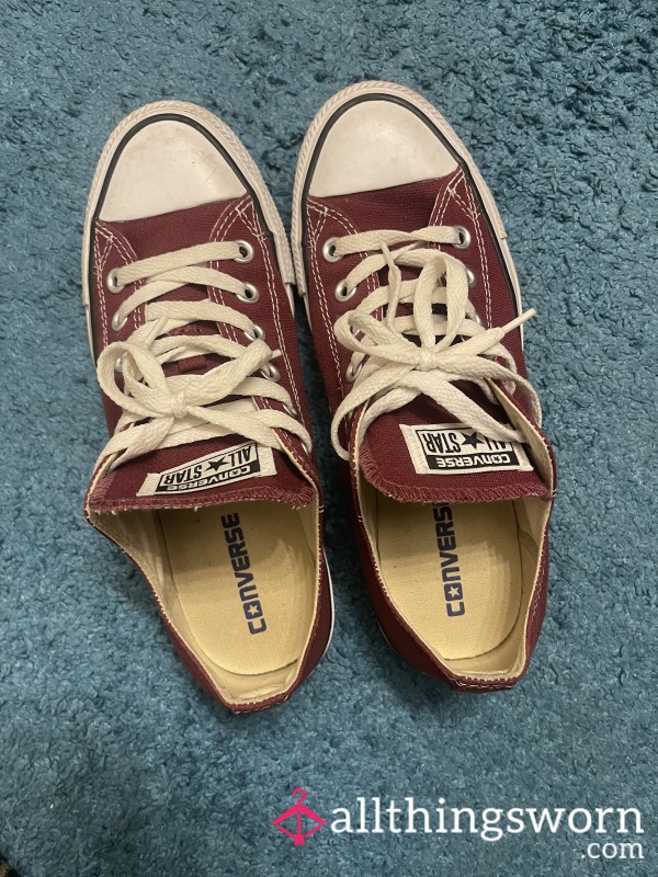 Well Worn Burgundy Converse