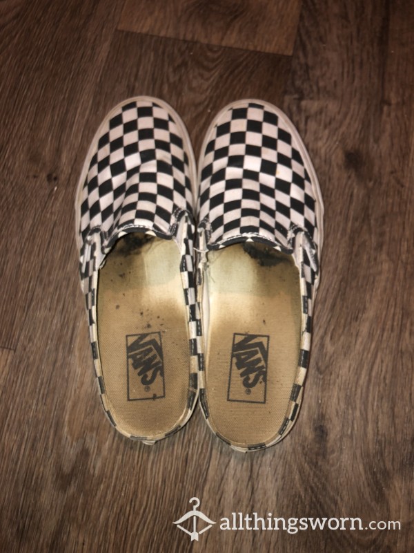 Well Worn Checkered Vans Size 8