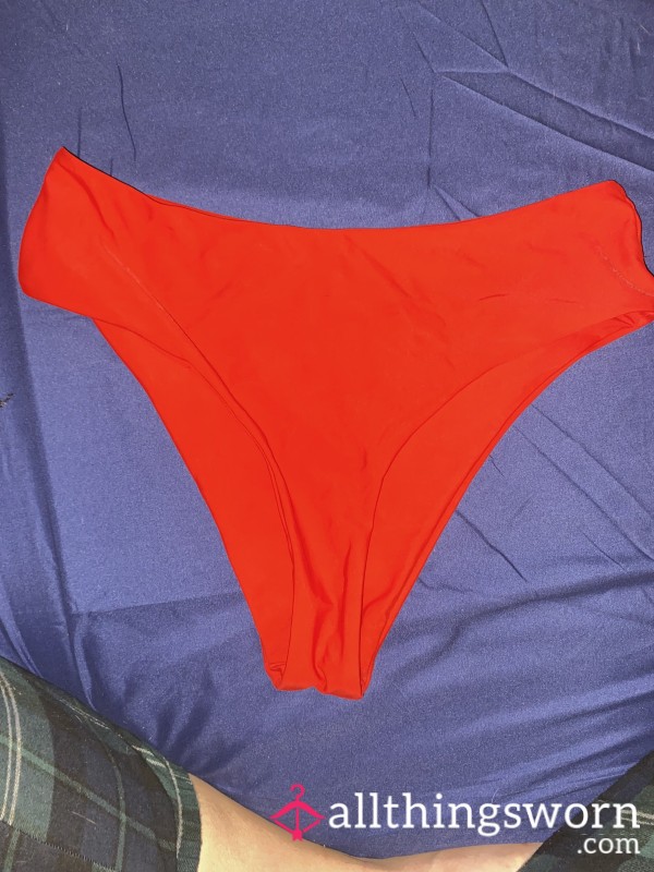 ❤️ Well-Worn Cheeky Red Swim Bottoms