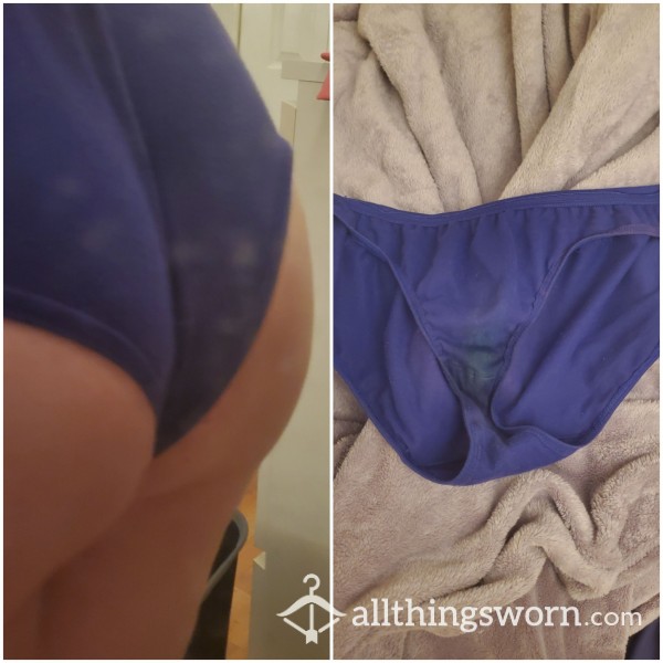 *Verified-Well Worn Cotton Bikini Panties