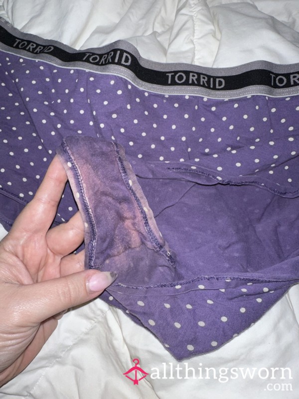 Well-worn Cotton Panties With Natural Lightening From 🐱 Stains