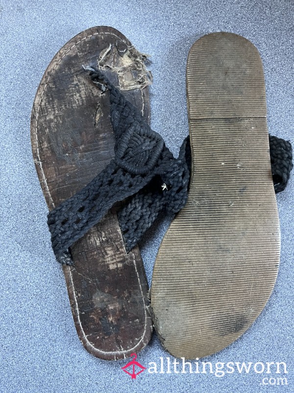 Well Worn Dirty Flip Flops