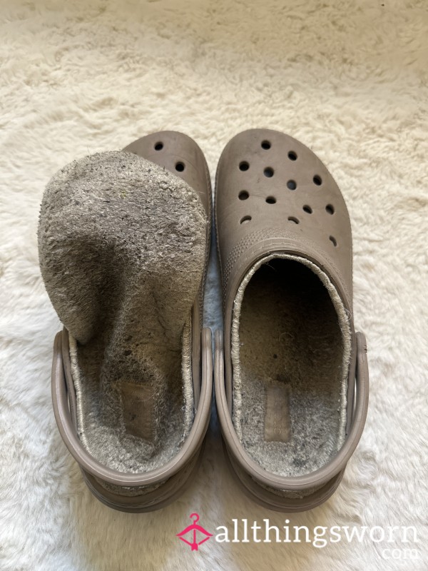 Well Worn, Dirty, Fluffy Crocs