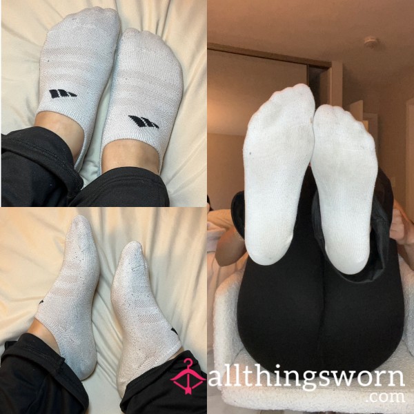 Thin, Smelly Dirty White No Show Socks