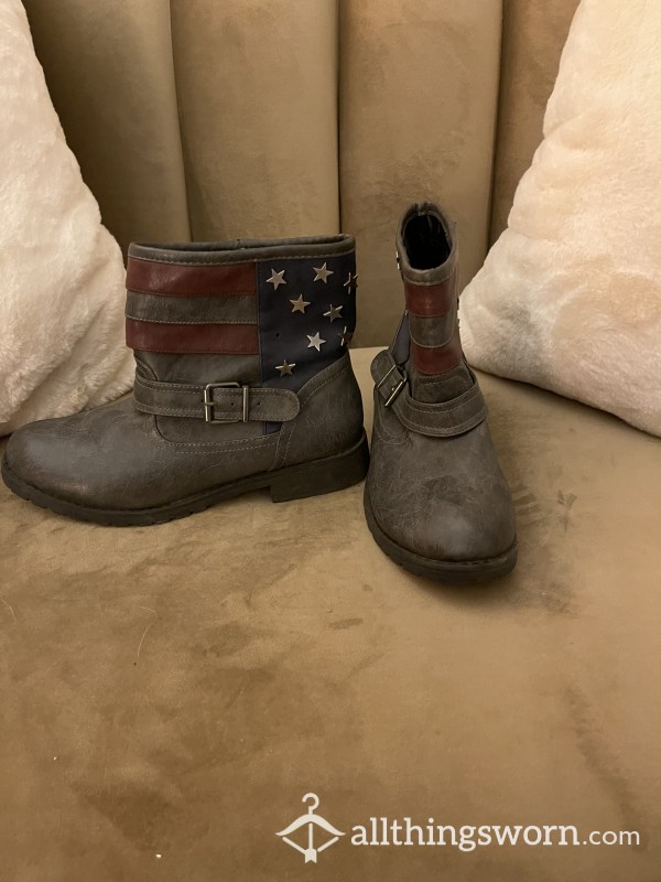 Well Worn Flag Booties