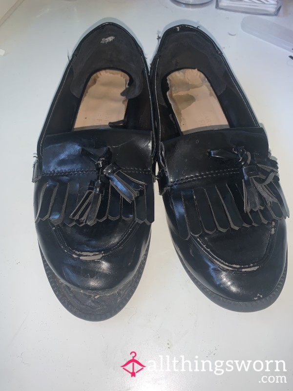 UK Size 4 Well Worn Flat Work Shoes