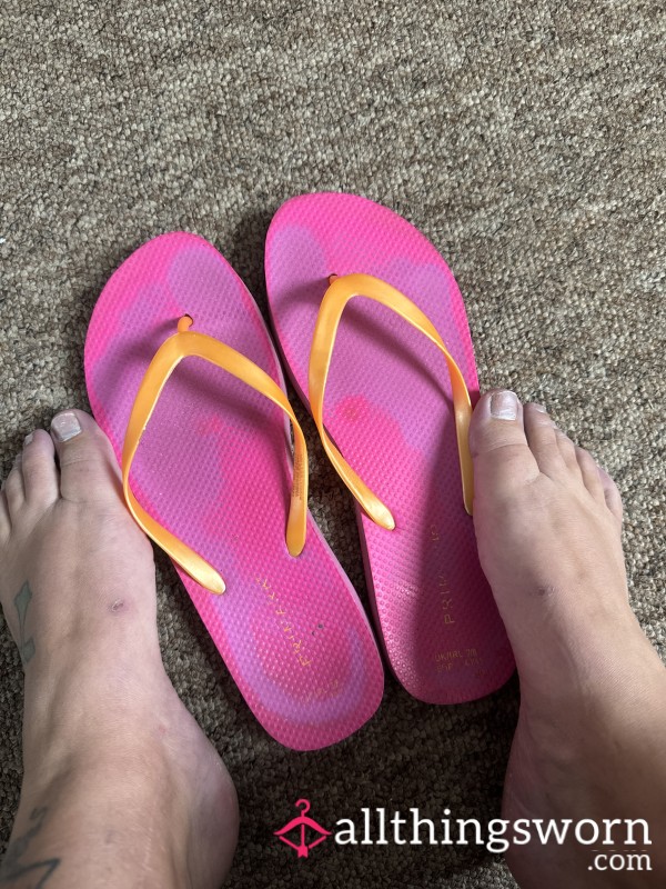 Well-worn Flip Flops