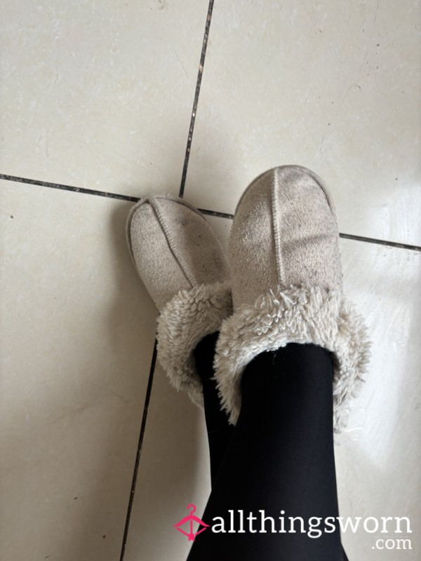 Well Worn Fluffy Slippers