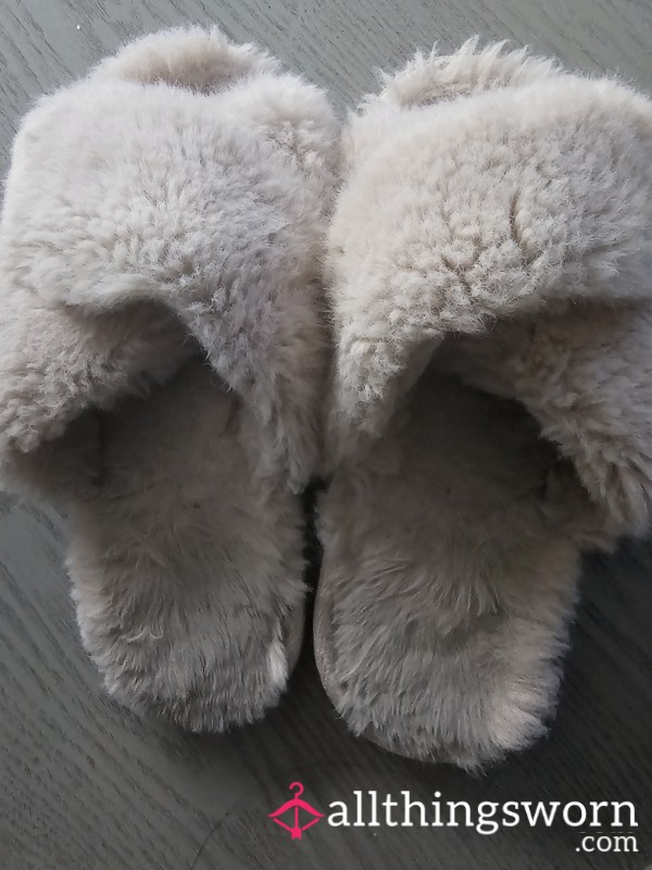 Well Worn Fluffy Slippers.