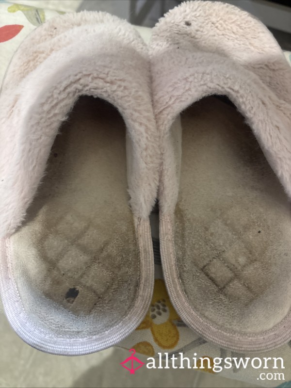 Well Worn Fluffy Slippers