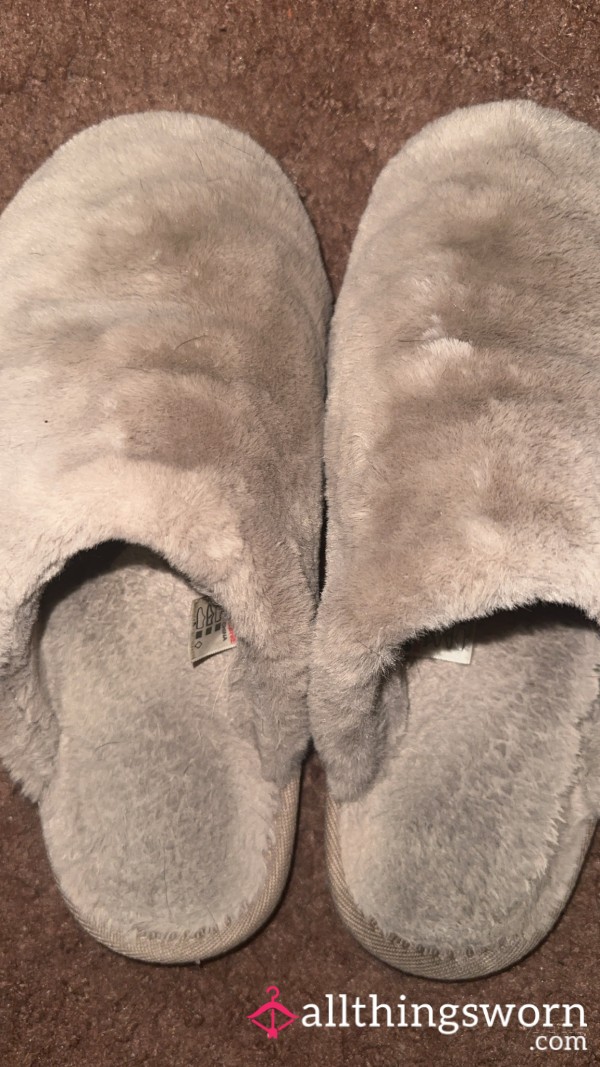 Well Worn Fluffy Slippers