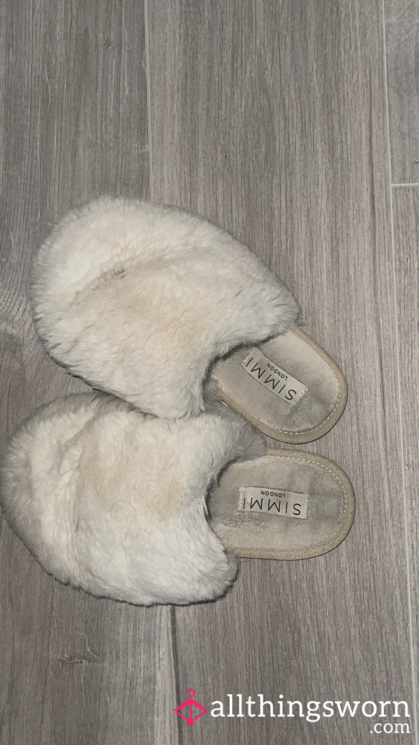 Well Worn Fluffy Slippers