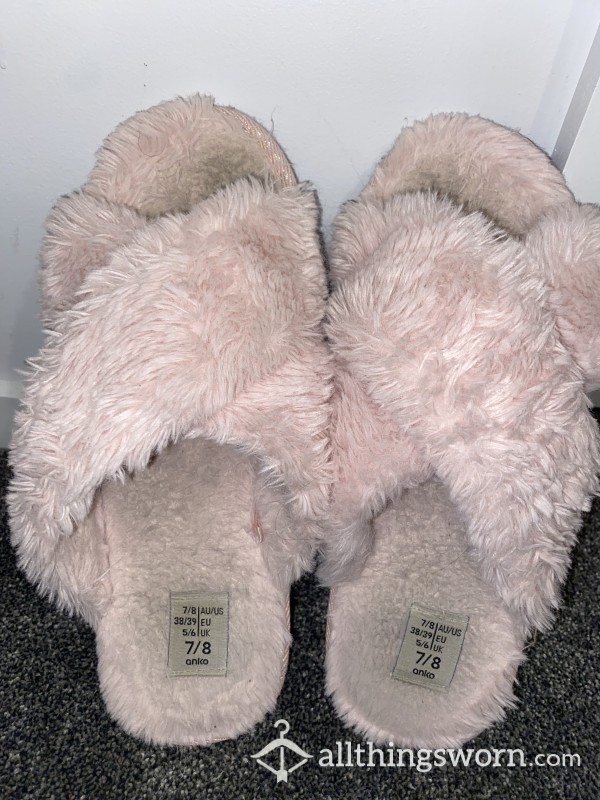 Well Worn Fuzzy Slippers