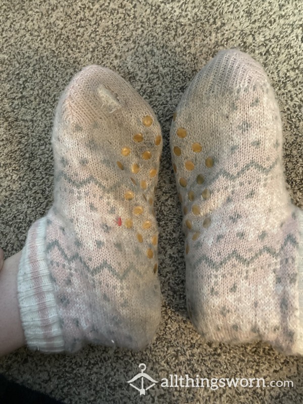 Well Worn Fuzzy Slippers