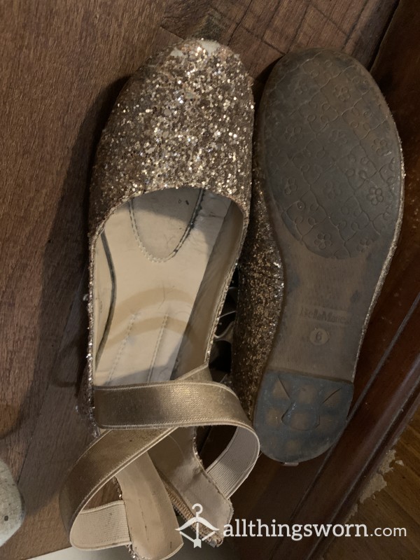 Well Worn Glitter Flats