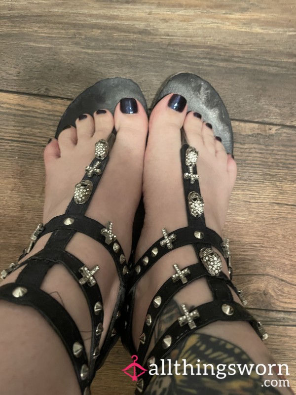 Well Worn Goth Sandals