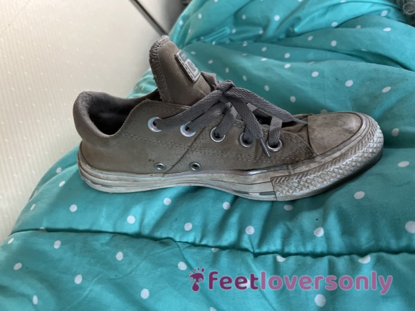 Well-Worn Gray Low-Top Converse