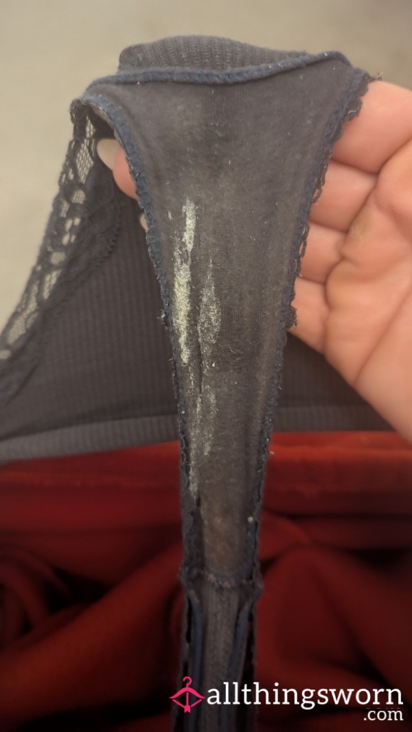 Well Worn Grey Thong