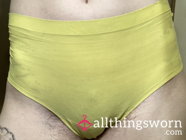 Well-Worn High Waisted Yellow Panties