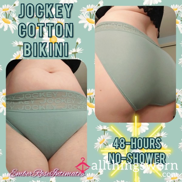 Well-Worn Jockey Sage Green Cotton Bikini Fullback