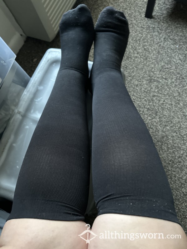 Well-Worn Knee High Compression Socks