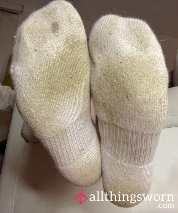 SOLD Well-Worn Lavender Nike Ankle Socks: 4-Day Wear