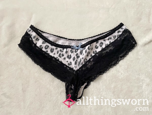 Well Worn Leopard Print Lace Panties | 24HR Wear Included |