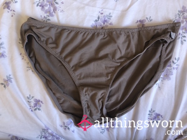 Well Worn Light Brown Coverage Panties<3