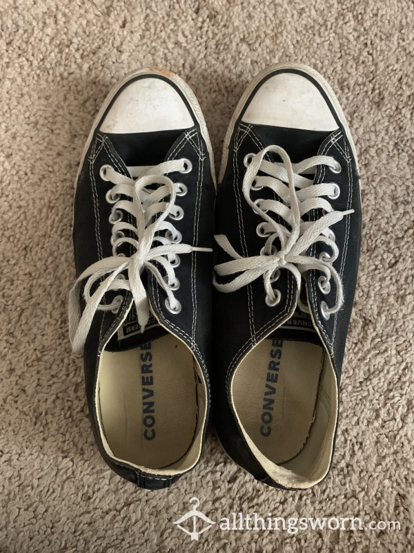 Well-worn Low Top Black Converse Sneakers