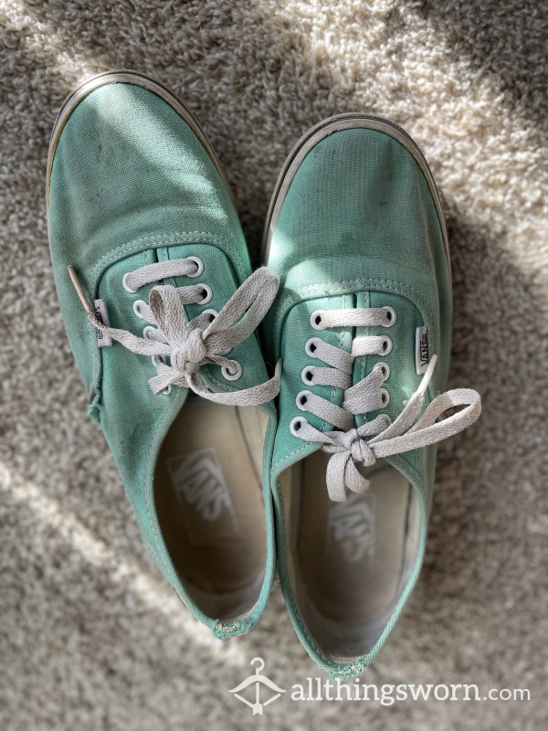 Well Worn Mint Green Vans (10+ Years)