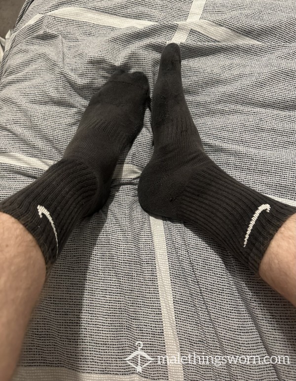 Well Worn Nike Black Socks