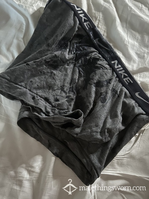 Well Worn Nike Boxers Drenched In My Alpha C*m