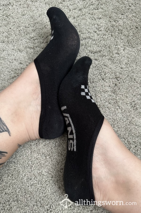 Well-worn, No-Show Vans Socks, Black