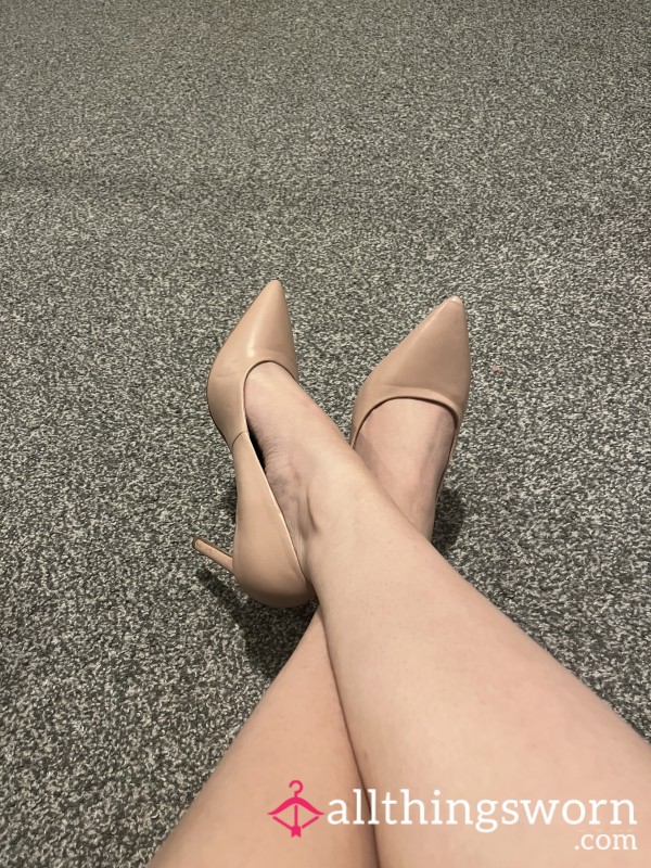 Well Worn Nude Heels.