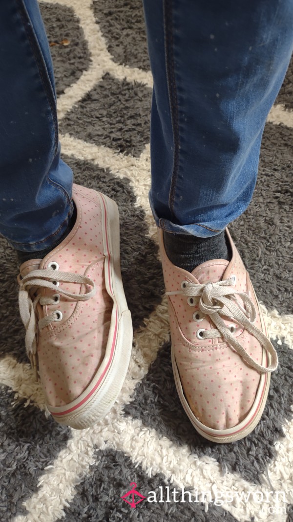 Well Worn Pink Vans Size 6.5 *