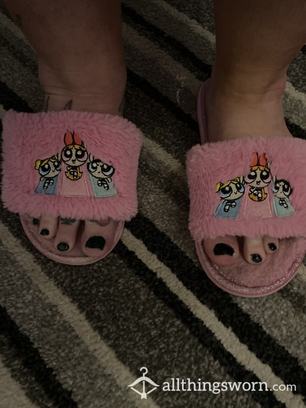 Well Worn Powerpuff Slippers