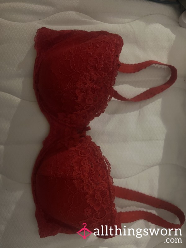 Well Worn Red S**y Bra