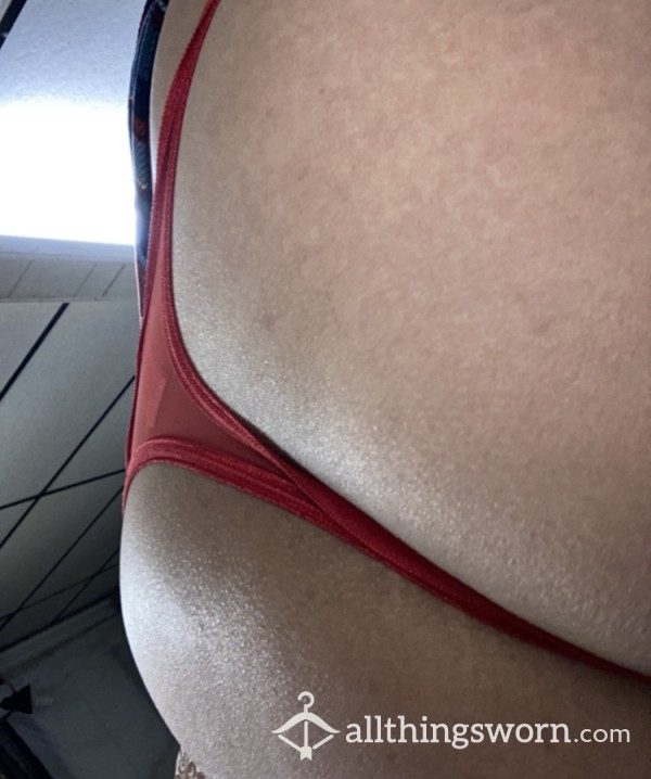 Well Worn Used Red Thong M Express Smelly Stink