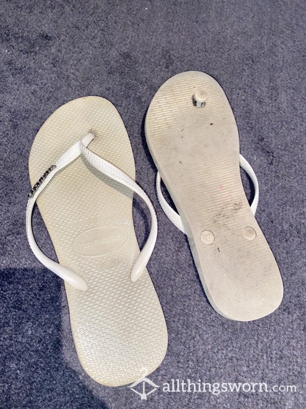 Well-worn S**y Havaiana's