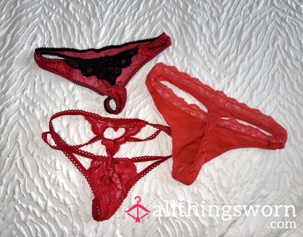 Well-worn S**y Red Thongs 💋