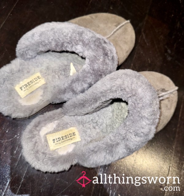 Well Worn Shearling Slippers