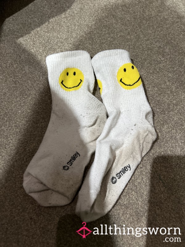 Well Worn Smiley Face Socks