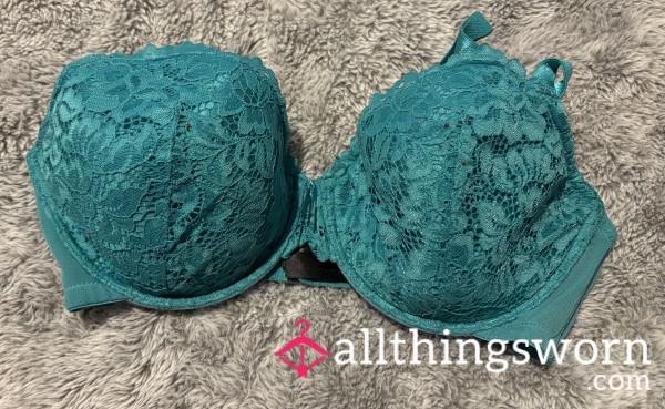 Well Worn Teal Bra