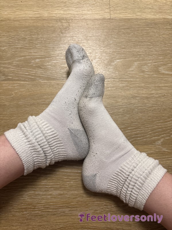 Well Worn Thick Tube Socks For Multiple Sweaty Workouts