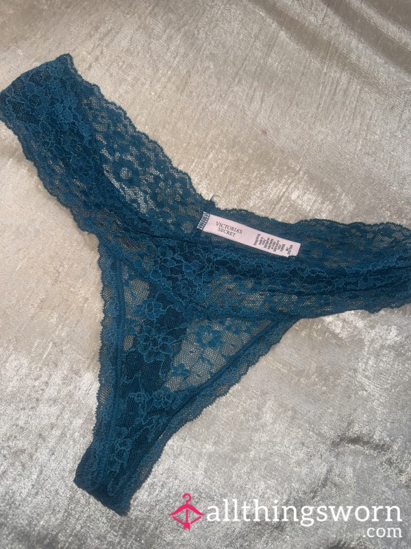 Well Worn Turquoise Lace Thong Victorias Secret 💚