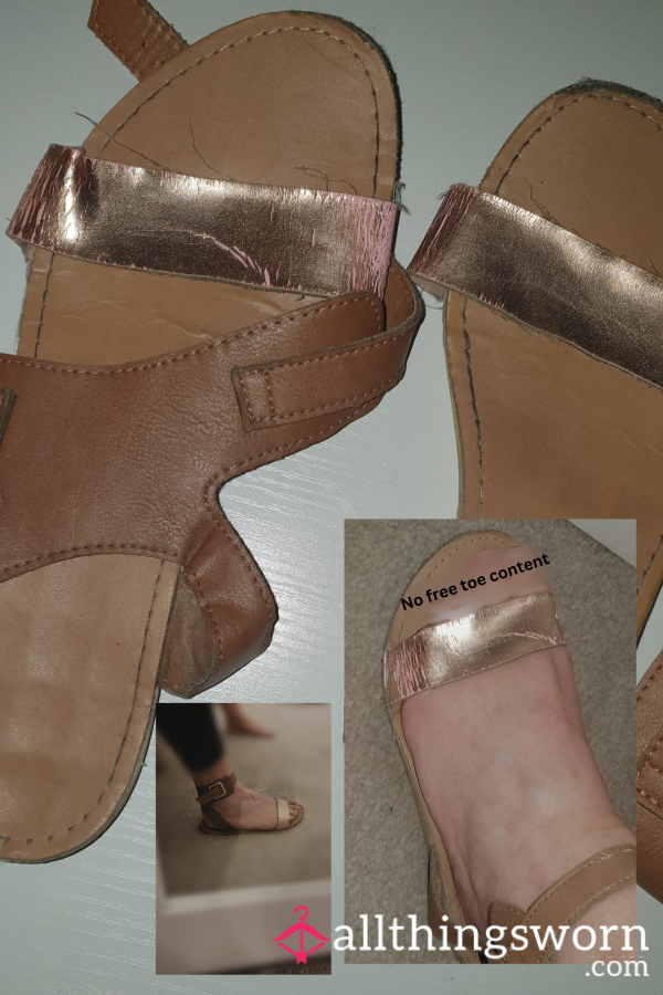 Well Worn, Used Open Toe Sandals