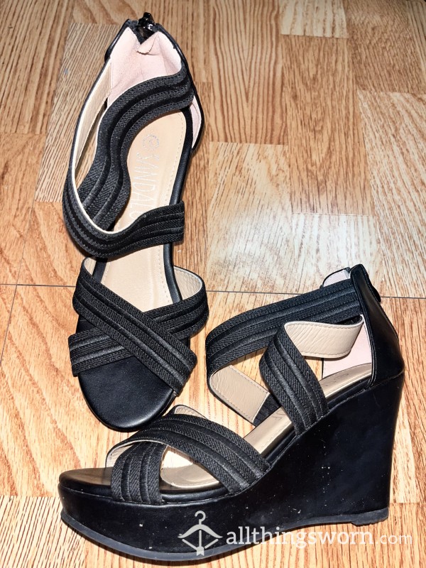 Well Worn Used Wedge Heels