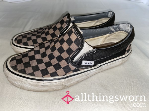 Well Worn Checkerboard Vans