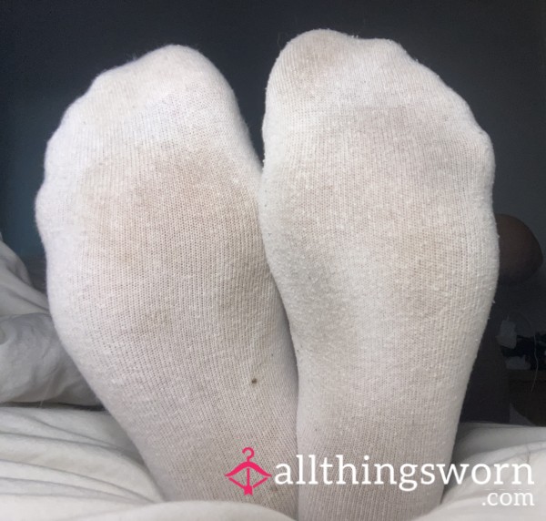 Well-worn White Ankle Socks